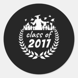 klasse 2017 afstuderen- of reünie-ontwerp door ronde sticker
