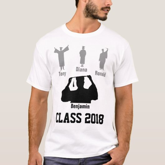 Klasse 2018 grappig, uniek aanpasbaar t-shirt (Voorkant)