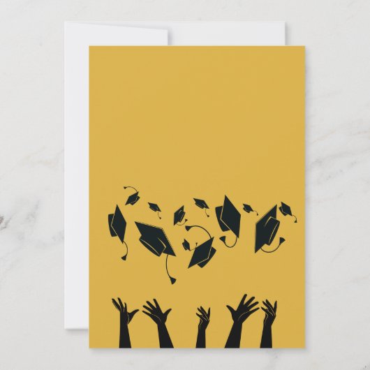 Klasse 2018 Green and Yellow Afstudeerder Party Kaart (Achterkant)