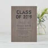 Klasse 2019 Afstudeerfeest Guy Rustic High School Kaart (Staand voorkant)