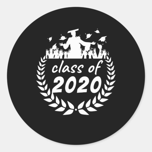 klasse 2020: afstuderen- of reüleontwerp door ronde sticker (Voorkant)