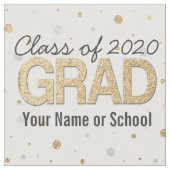 Klasse 2020 Confetti Graduation Party Custom Stof (Close Up)