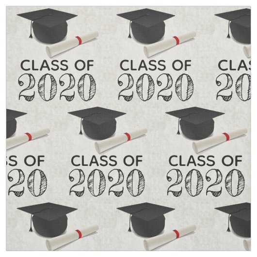 Klasse 2020 Graduation Cap Diploma Stof (Swatch)