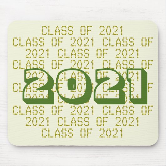Klasse 2021 Beige Mousepad van Janz Muismat (Voorkant)