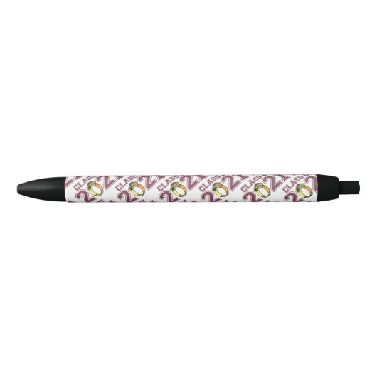Klasse 2021 Klasse Ring (maroon) Zwarte Inkt Pen (Voorkant)