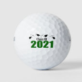 Klasse 2021 Petten en diploma's (groen) Golfballen (Voorkant)