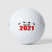 Klasse 2021 Petten en diploma's (rood) Golfballen (Voorkant)