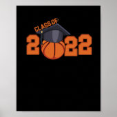 Klasse 2022 Afstuderen Senior Basketball Player Poster (Voorkant)