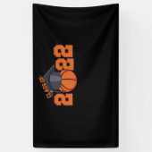 Klasse 2022 Afstuderen Senior Basketball Player Spandoek (Verticaal)