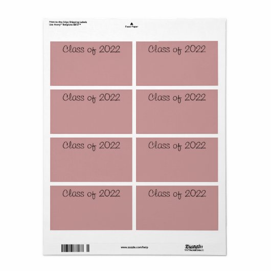 Klasse 2022-etiket etiket (Full Sheet)