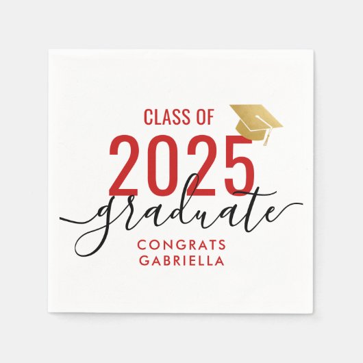Klasse 2022 Modern Graduation Party Servet (Voorkant)