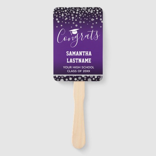 Klasse 2022 Naam Afstuderen en School One Foto Handwaaier (Voorkant)