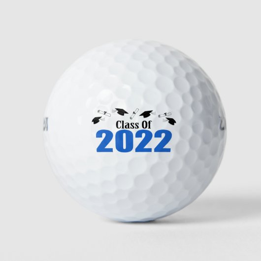 Klasse 2022 Petten en diploma's (blauw) Golfballen (Voorkant)