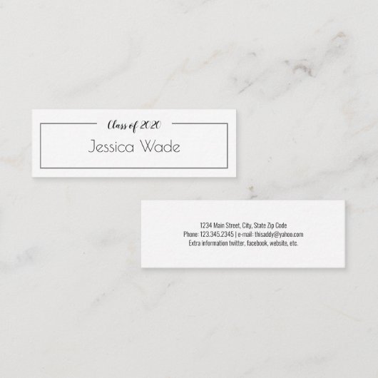 Klasse 2022 van de afstuderen Aankondiging van de  (Voorkant / Achterkant)