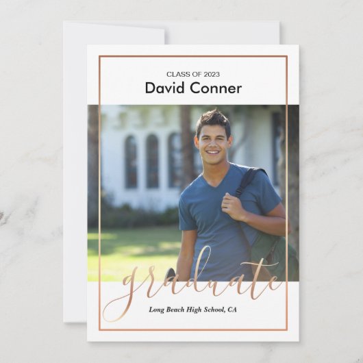 Klasse 2023 Afstuderen Kaart bekendmaking partij (Voorkant)