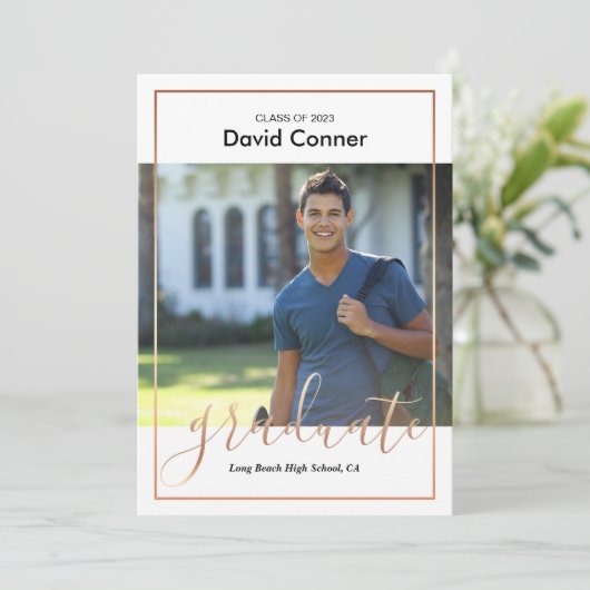 Klasse 2023 Afstuderen Kaart bekendmaking partij (Staand voorkant)