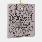 Klasse 2023 Afstuderen Wetenschap Wiskunde Afstude Keramisch Ornament (Rechts)