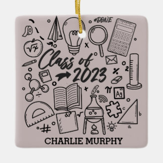 Klasse 2023 Afstuderen Wetenschap Wiskunde Afstude Keramisch Ornament