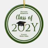 Klasse 2023 Elegant Graduation Cap Afstuderen Keramisch Ornament (Voorkant)