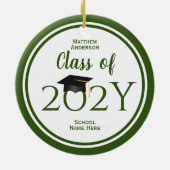 Klasse 2023 Elegant Graduation Cap Afstuderen Keramisch Ornament (Achterkant)