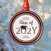 Klasse 2023 Elegant Graduation Cap Afstuderen Metalen Ornament