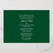 Klasse 2023 Foto Afstuderen Green en Gold Folie Uitnodiging (Achterkant)