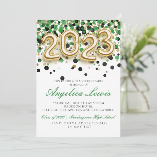 Klasse 2023 Graduation Party Invitation Kaart (Staand voorkant)