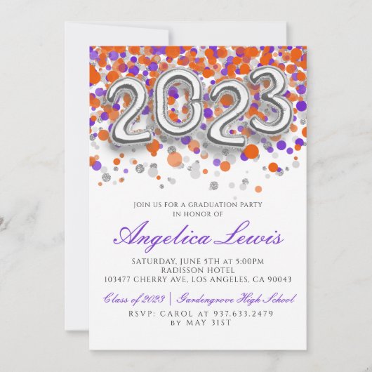 Klasse 2023 Graduation Party Invitation Kaart (Voorkant)