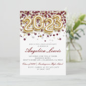 Klasse 2023 Graduation Party Invitation Kaart (Staand voorkant)