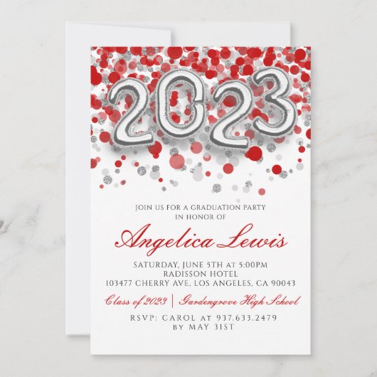 Klasse 2023 Graduation Party Invitation Kaart (Voorkant)