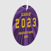 Klasse 2023 Paars- en goudOrnament van Janz Ornament (voorkant)