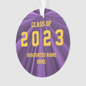Klasse 2023 Paars- en goudOrnament van Janz Ornament (voorkant)