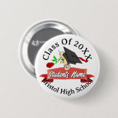 Klasse 2023 Persoonlijke diplomatie Cap Diploma Ronde Button 5,7 Cm (Voorkant /achterkant)