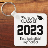 Klasse 2023 Slogan personaliseren Sleutelhanger (Voorkant)