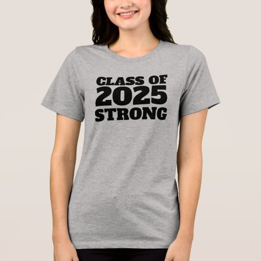 Klasse 2023 sterk afstuderen op jaarbasis Tri-Blend shirt (Voorkant)