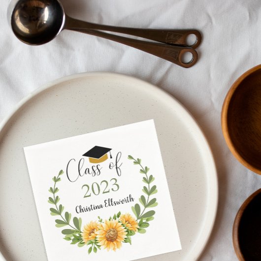 Klasse 2023 Zonnebloemppartij bij het Afstudeerder Servet