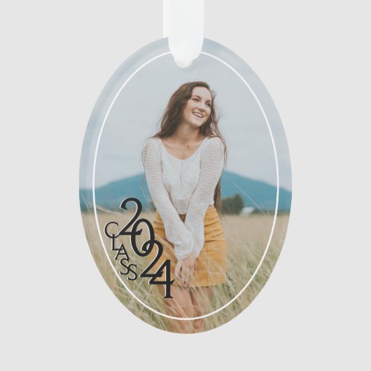 Klasse 2024 Afstuderen foto Ornament (voorkant)
