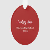 Klasse 2024 Afstuderen foto Ornament (achterkant)