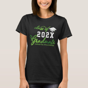 Klasse 2024 Afstuderen Groen Wit Zwart Afstuderen T-shirt