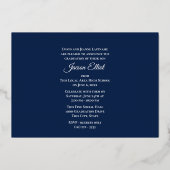 Klasse 2024 Foto Afstuderen Marine en Goud Folie Uitnodiging (Achterkant)