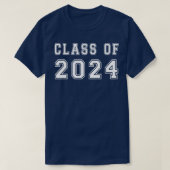 Klasse 2024 High School Afstuderen Datum Afstudere T-shirt (Design voorkant)
