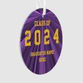 Klasse 2024 Paars- en goudOrnament van Janz Ornament (voorkant)