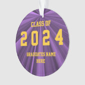 Klasse 2024 Paars- en goudOrnament van Janz Ornament (voorkant)