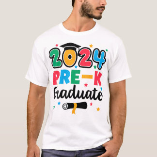 Klasse 2024 Pre-K Afstuderen Voorschoolse Afstuder T-shirt