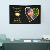 Klasse 2025 Afstudeerder Foto Zwart en Goud Afstud Spandoek (Beurs)