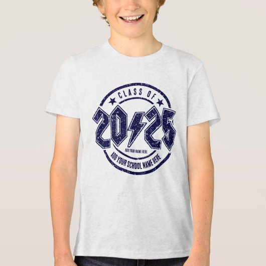 Klasse 2025 Afstudeerder Tri-Blend Shirt (Voorkant)