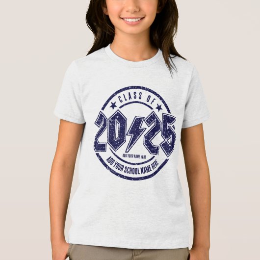 Klasse 2025 Afstudeerder Tri-Blend Shirt (Voorkant)