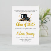 Klasse 2025 afstuderen folie uitnodiging (Staand Voorkant)