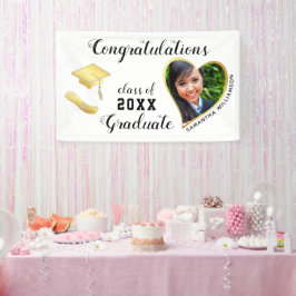 Klasse 2025 Afstuderen foto Wit Afstuderen Spandoek