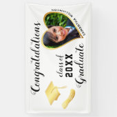 Klasse 2025 Afstuderen foto Wit Afstuderen Spandoek (Verticaal)